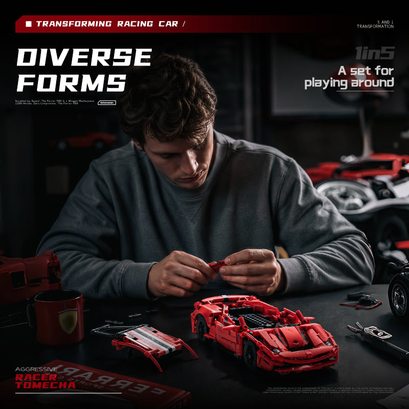 EIKEE Y12005 5-in-1 Red Supercars | 763+ pcs
