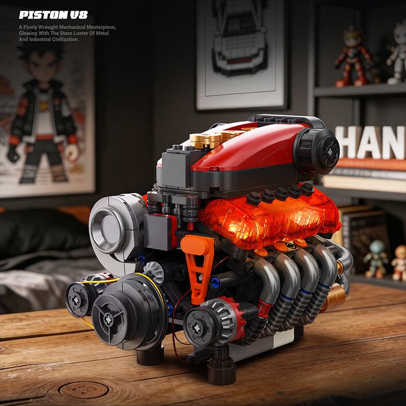 EIKEE Y15013 - PISTON V8 Mini Engine | 496+pcs