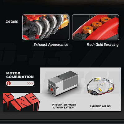 EIKEE Y15013 V8 Piston Mini Engine | 496+ pcs