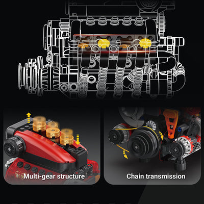 EIKEE Y15013 V8 Piston Mini Engine | 496+ pcs