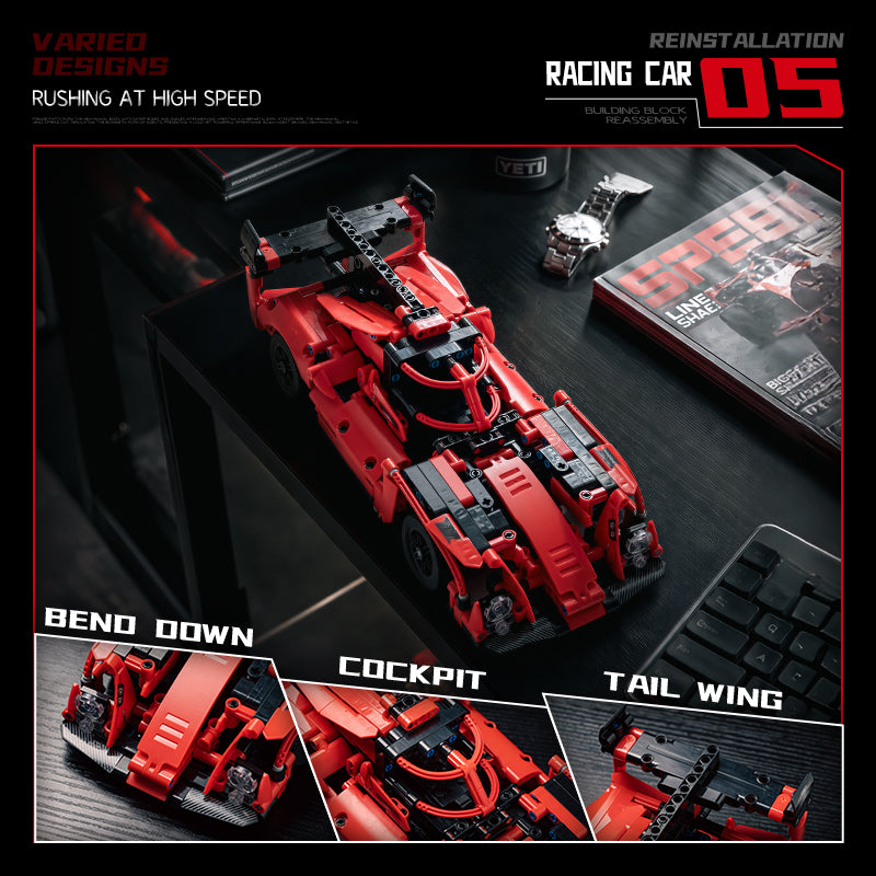 EIKEE Y12005 5-in-1 Red Supercars | 763+ pcs