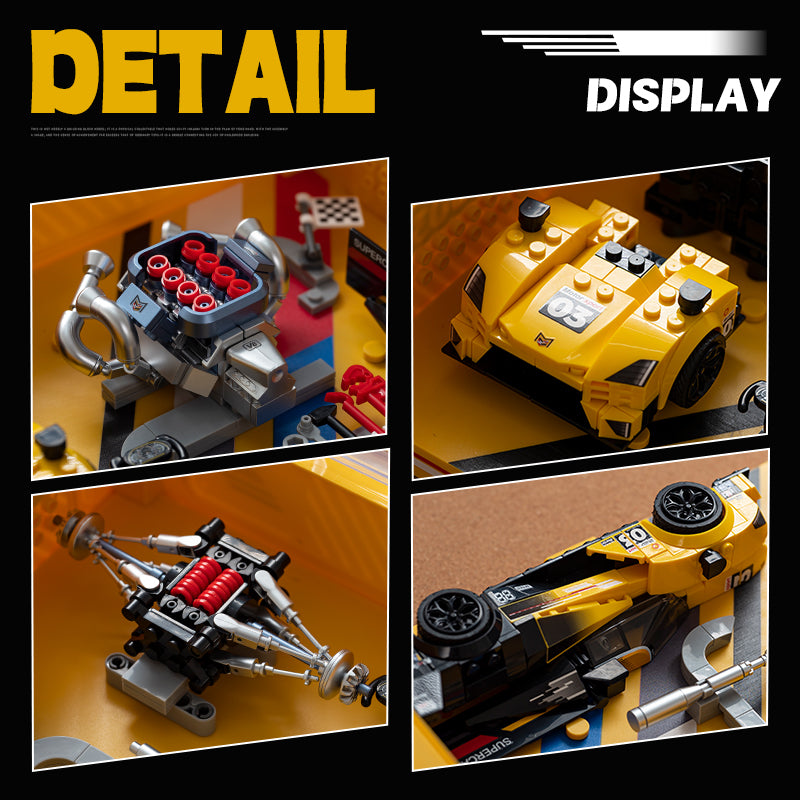 EIKEE Y24007 - Le Mans R Supercar Model | Multi-Display | 644+ pcs