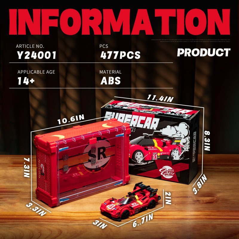 EIKEE Y24001 - Le Mans 499F Supercar | Multi-Display | 477 pcs