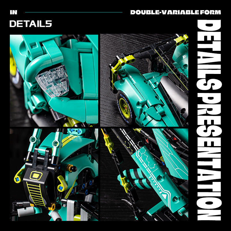 EIKEE Y14004 - 2-in-1 AMR PRO Supercar & Locust Model | 1,244+ pcs
