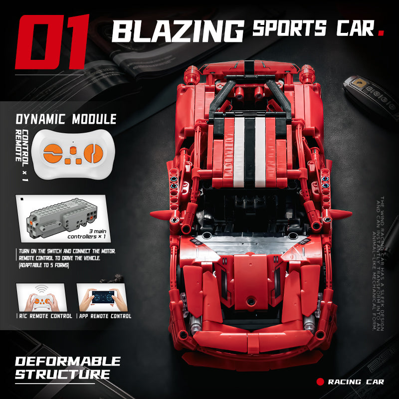 EIKEE Y12005 5-in-1 Red Supercars | 763+ pcs