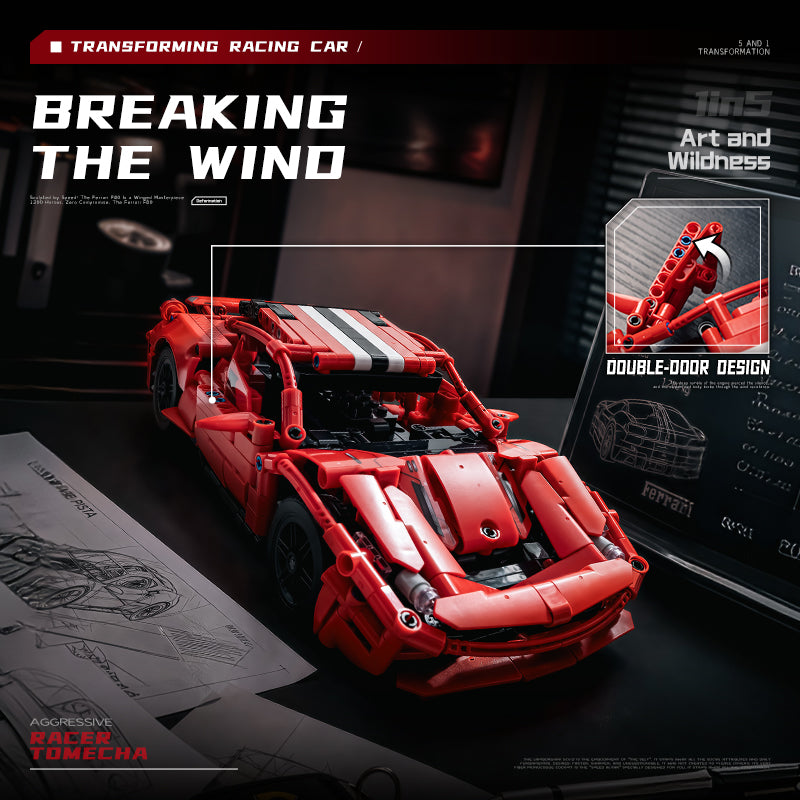 EIKEE Y12005 5-in-1 Red Supercars | 763+ pcs