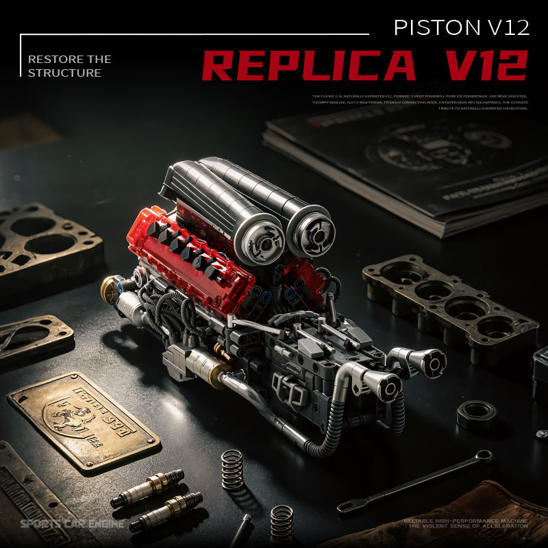 EIKEE Y15017 - V12 Piston SP3 Engine Building Set | 759+ pcs
