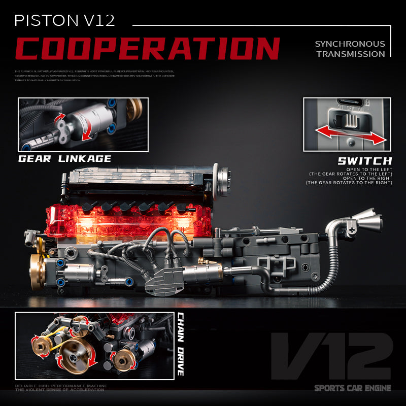 EIKEE Y15017 V12 Piston Engine | 759+ pcs