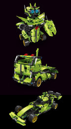 EIKEE Y12006 - 5-in-1 Green Racing Car Building Set | 596+ pcs