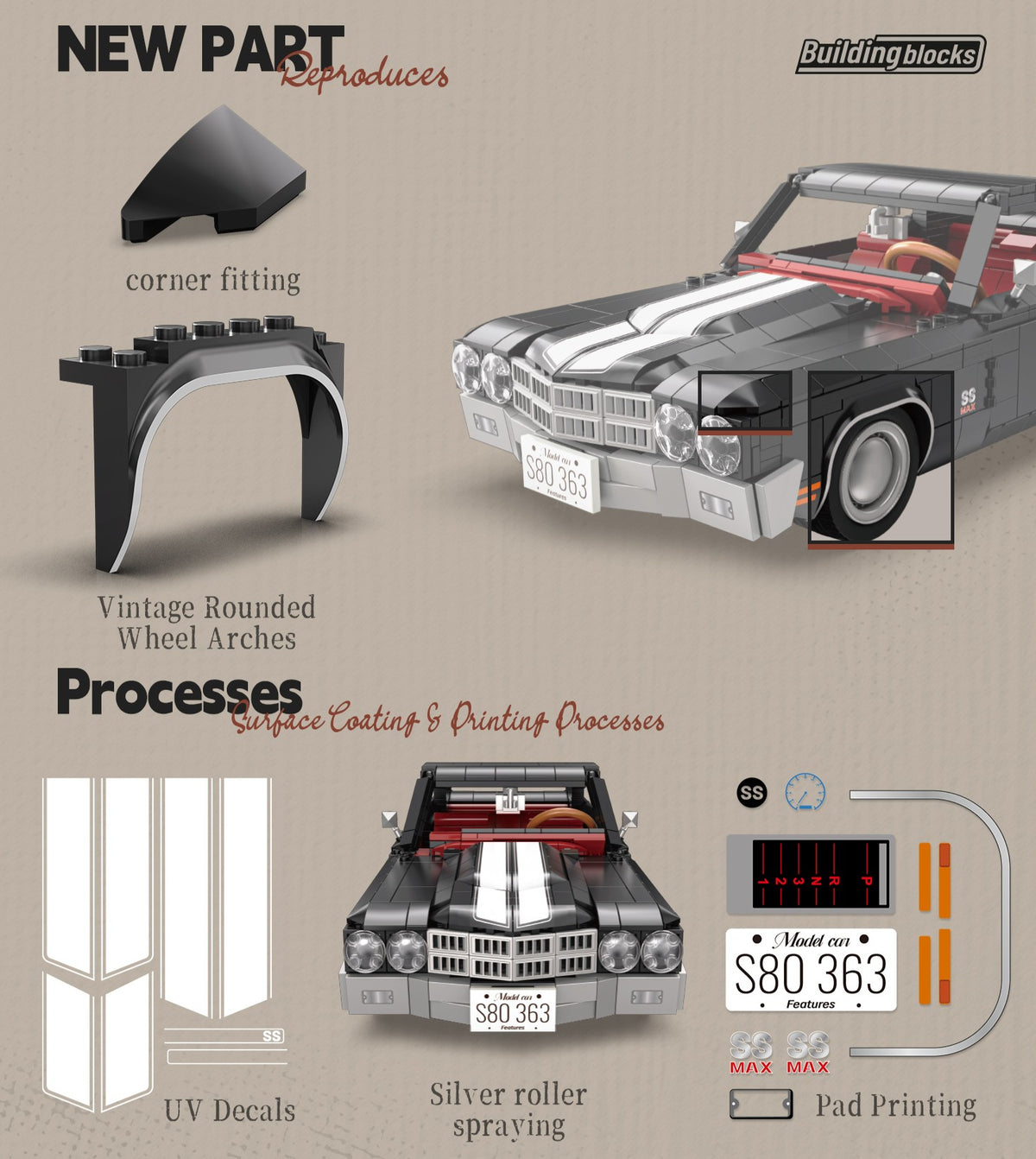 EIKEE Y26012 Dodge Vintage Classic | 1,038+ pcs